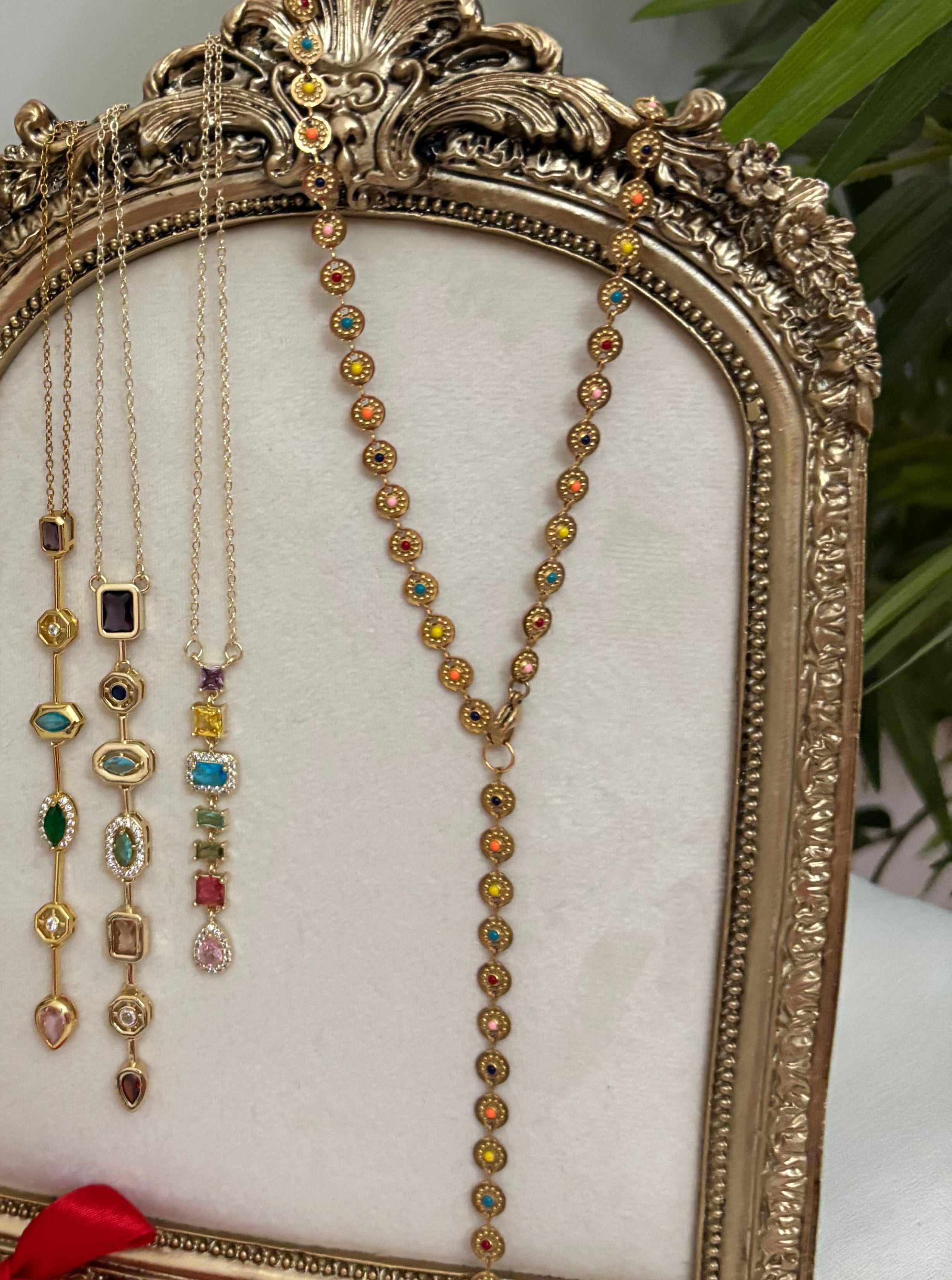Collier Y long en couleur