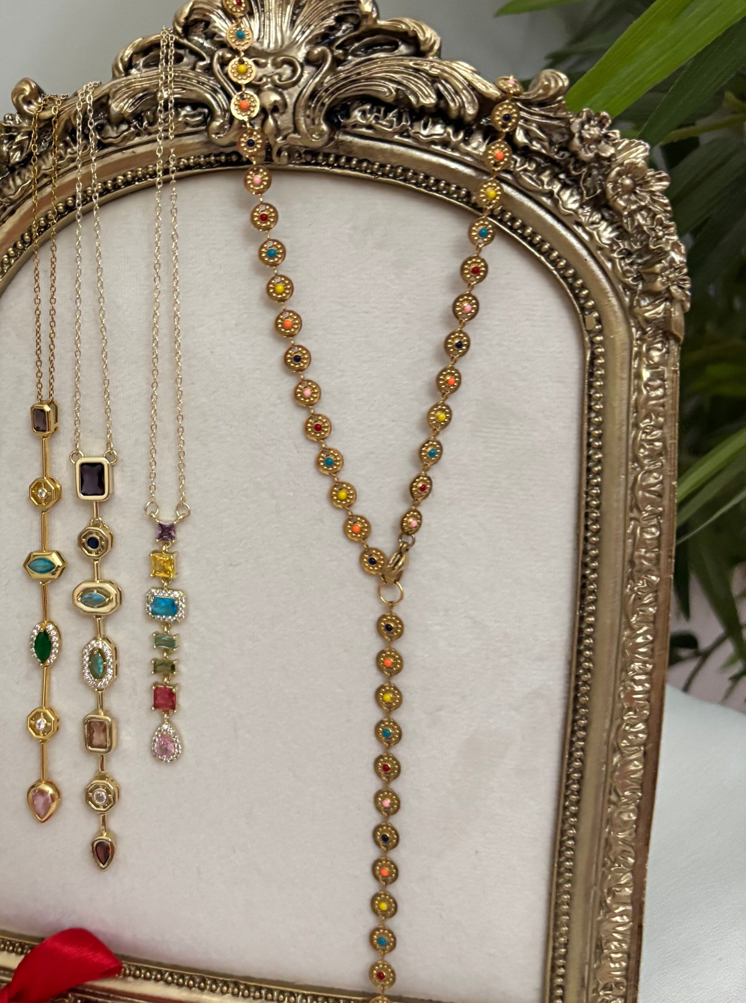 Collier Y long en couleur