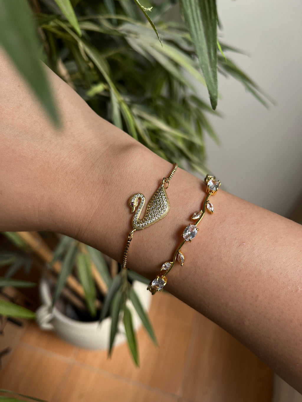 Parure Collier et gourmette Swan