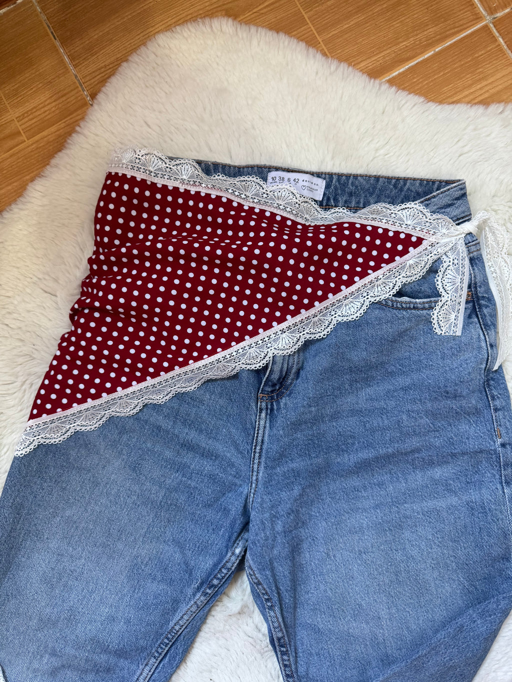 Ceinture/ bandana a petits pois
