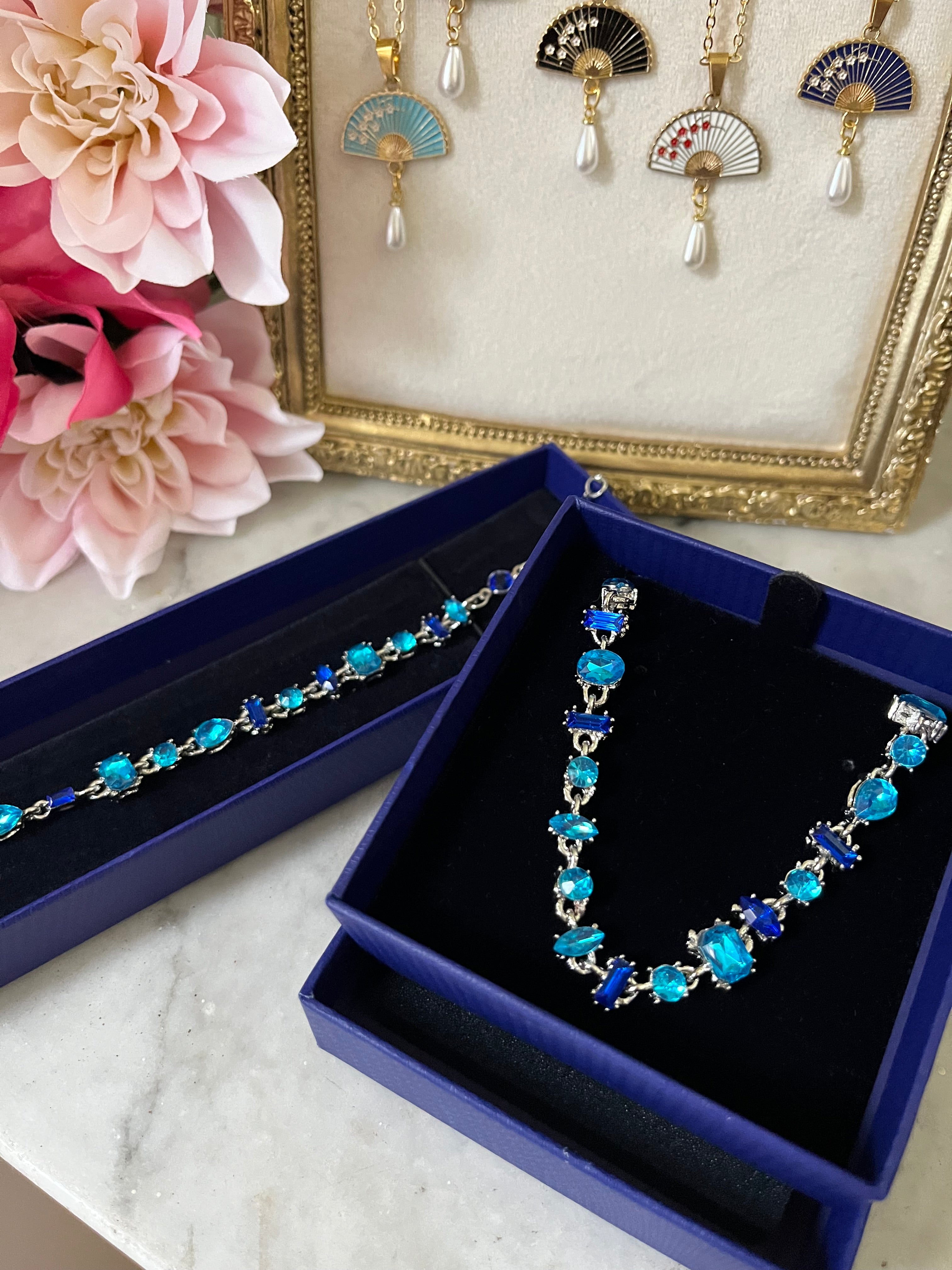 Swarovski bleu / vert