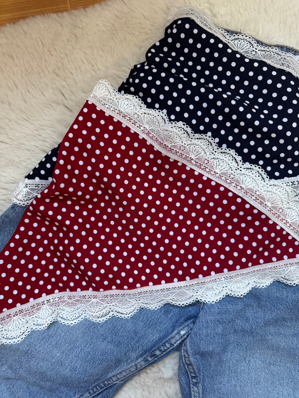 Ceinture/ bandana a petits pois