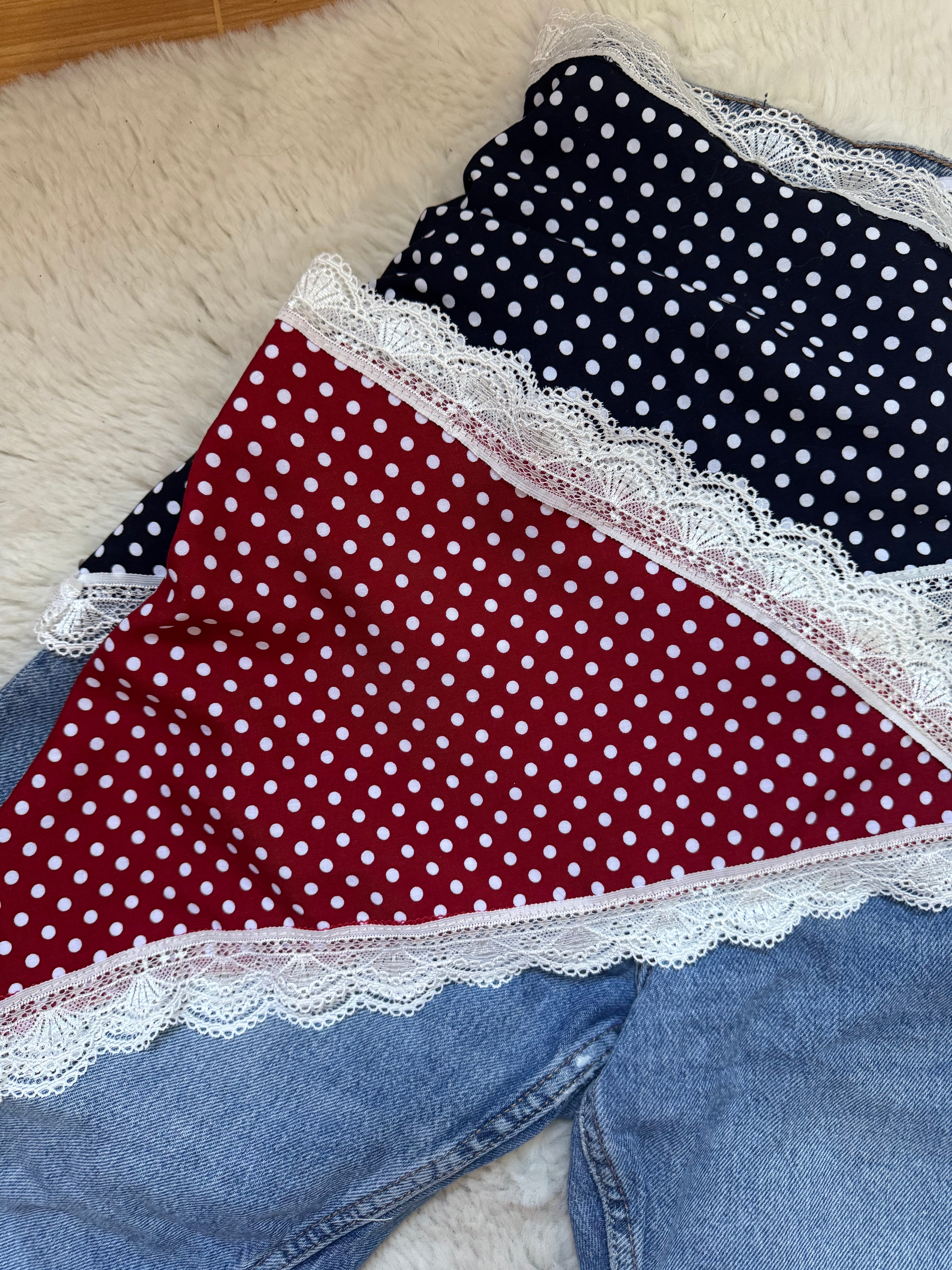 Ceinture/ bandana a petits pois