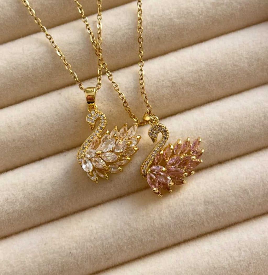 Collier swan doré