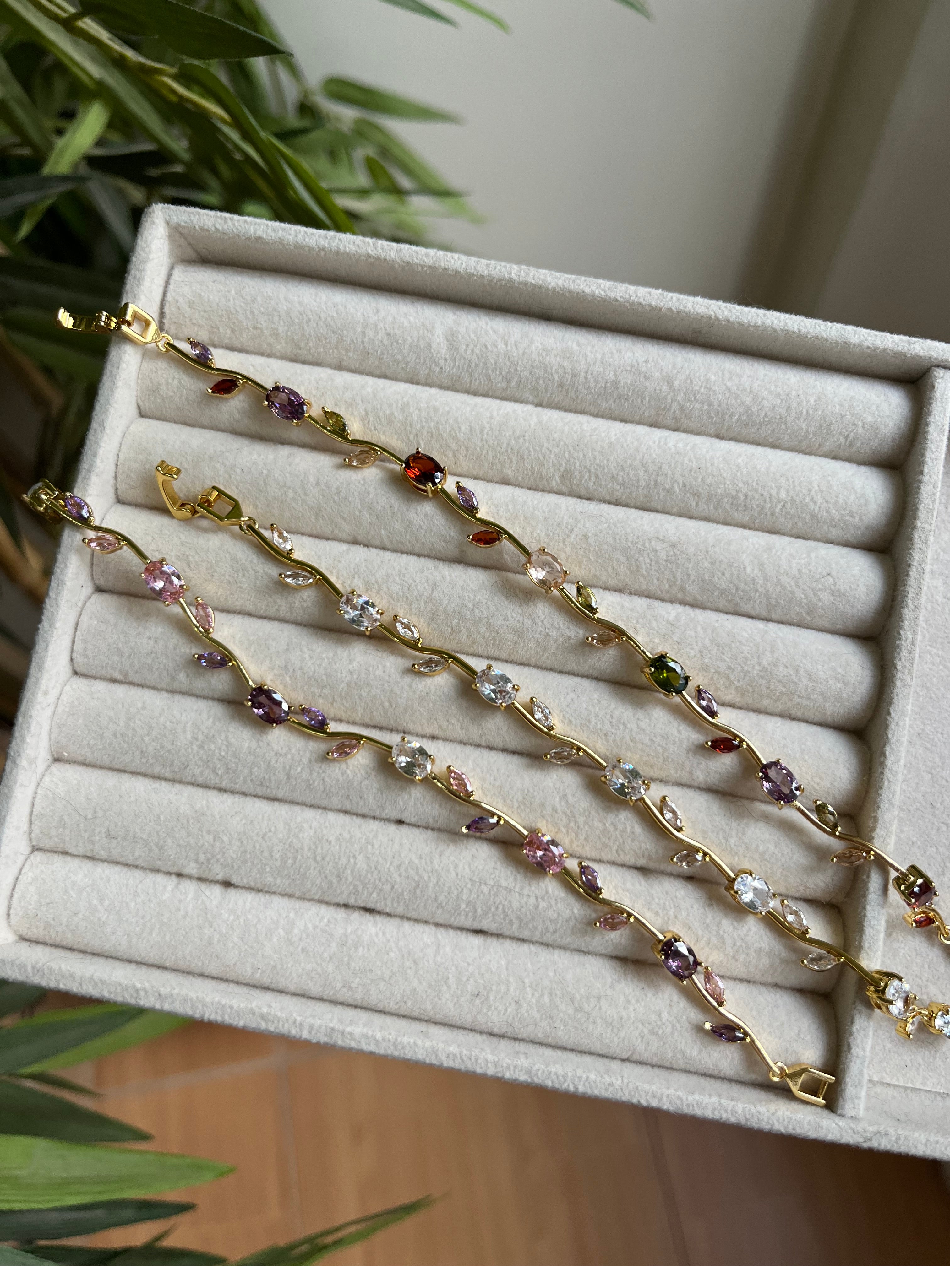 Gourmette tulipe avec boîte