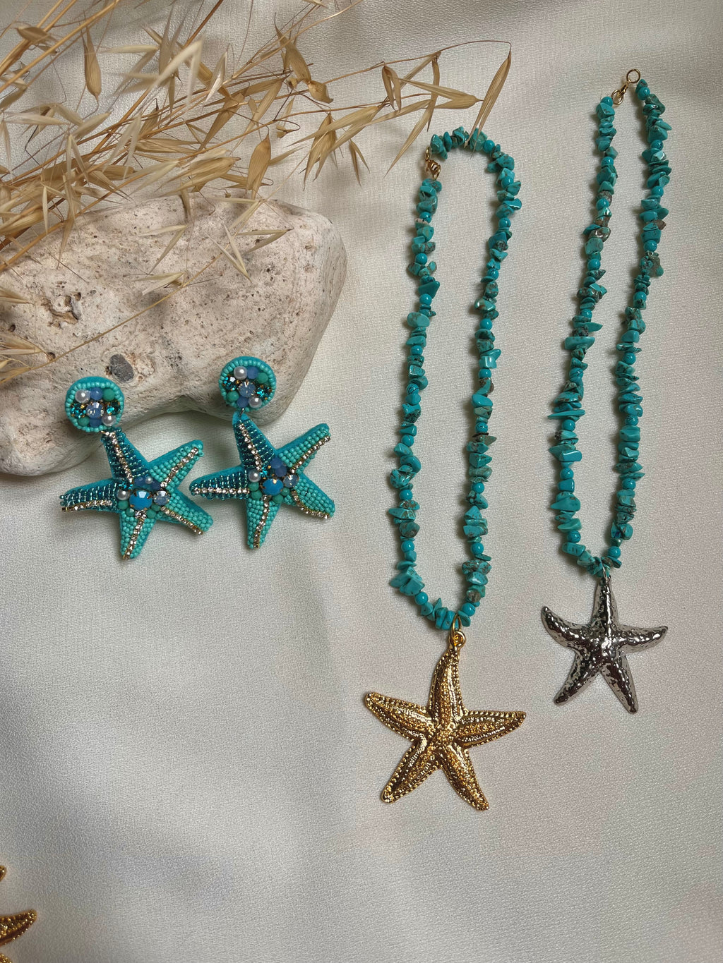 Collier/ boucles perle précieuse