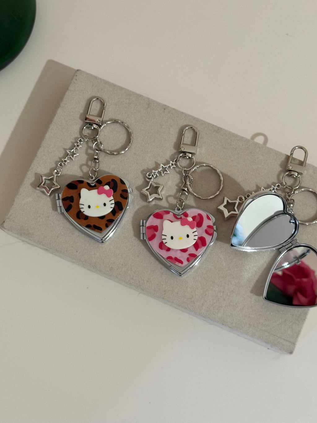 Heart Charms bag avec miroire
