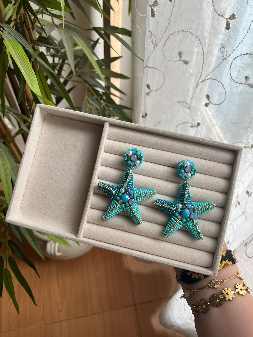 Collier/ boucles perle précieuse