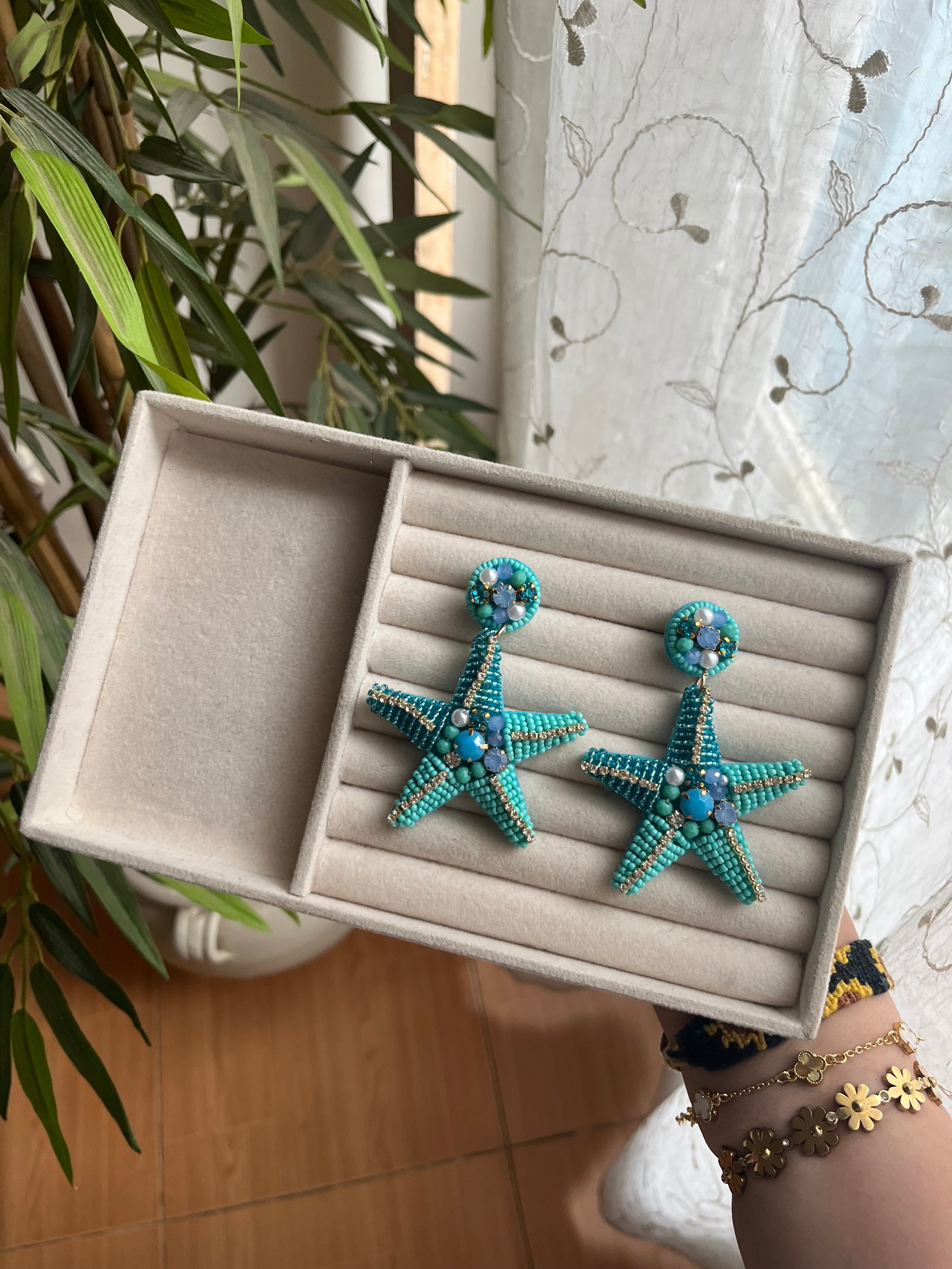 Collier/ boucles perle précieuse