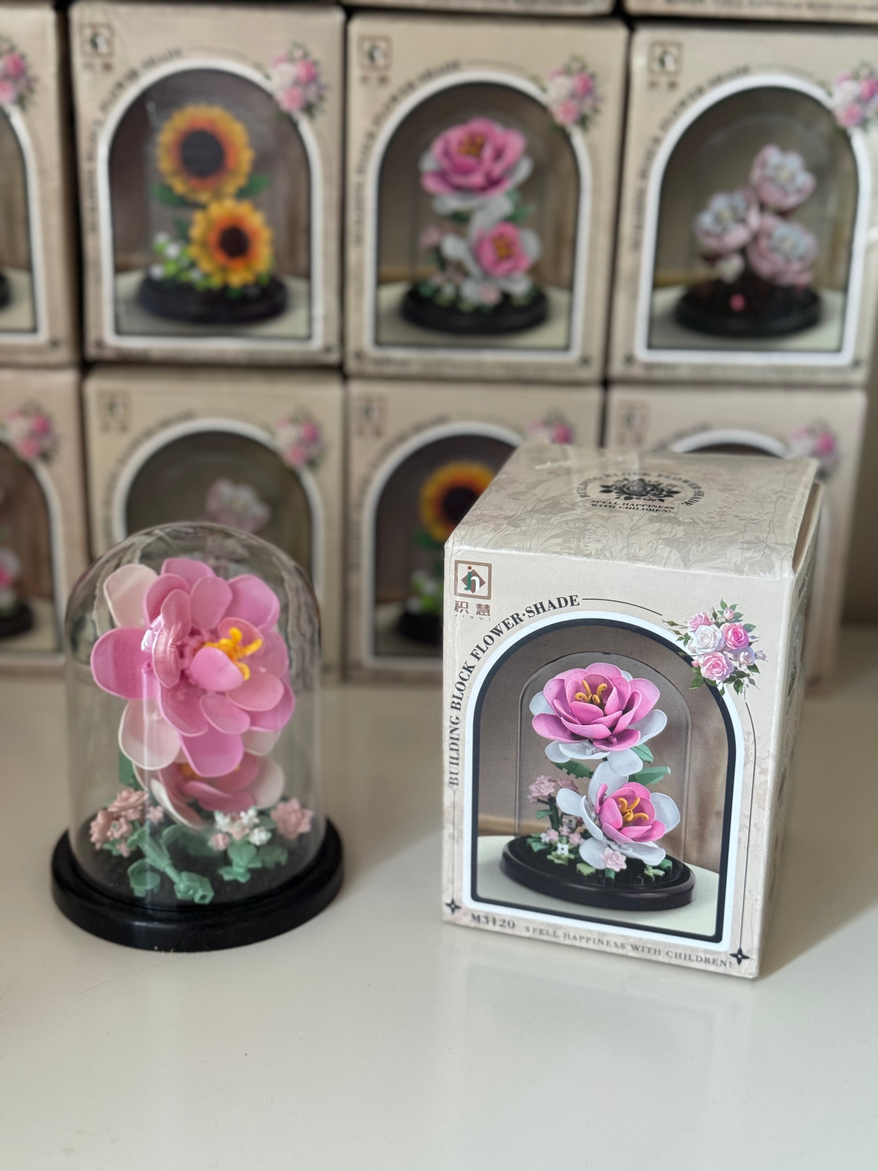 Lego fleur sous cloche