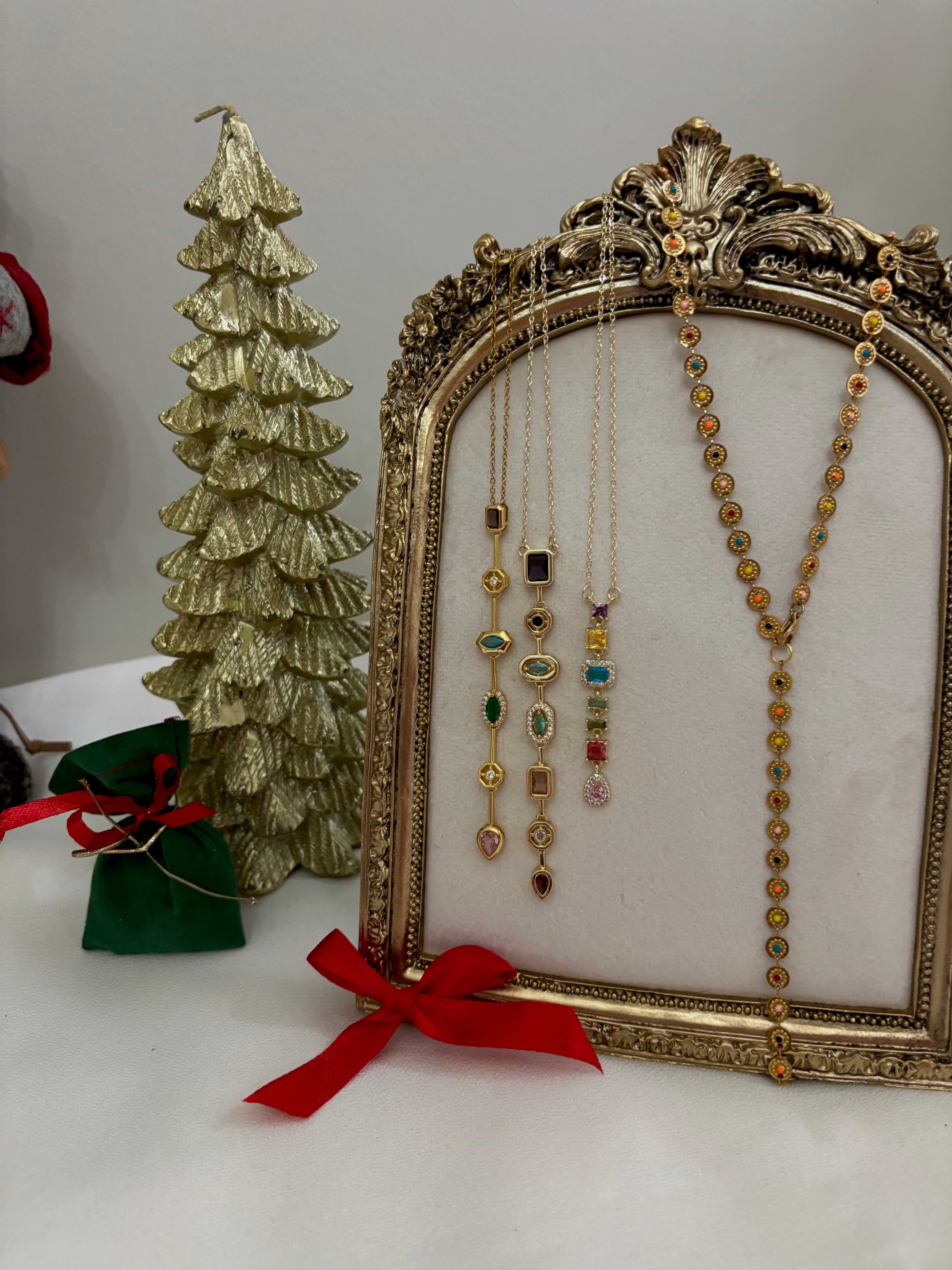 Collier Y long en couleur