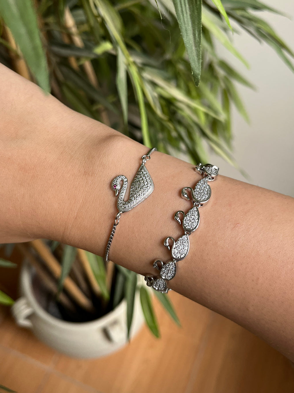 Parure Collier et gourmette Swan