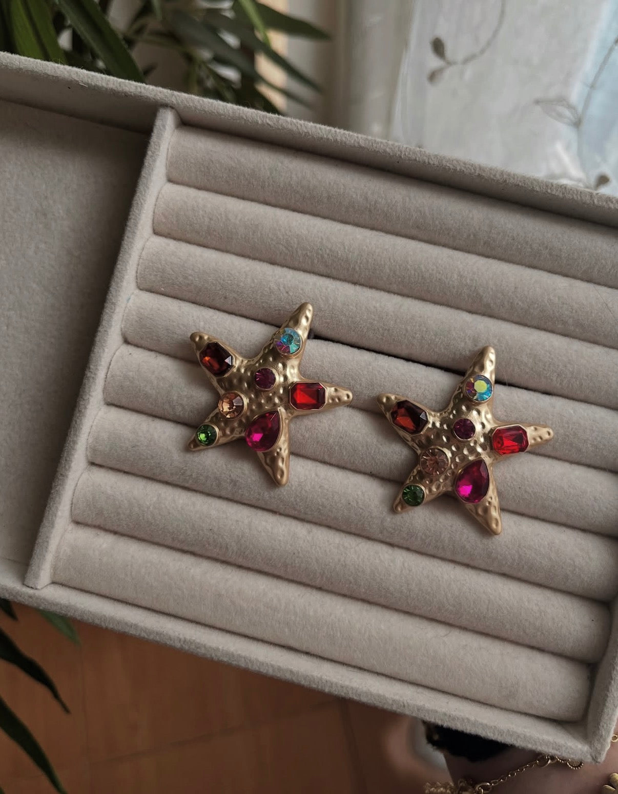 Boucle d’oreilles étoile perle