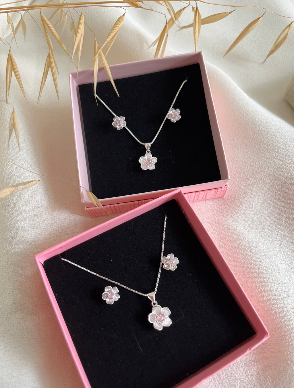 Parure duo collier boucle d’oreille