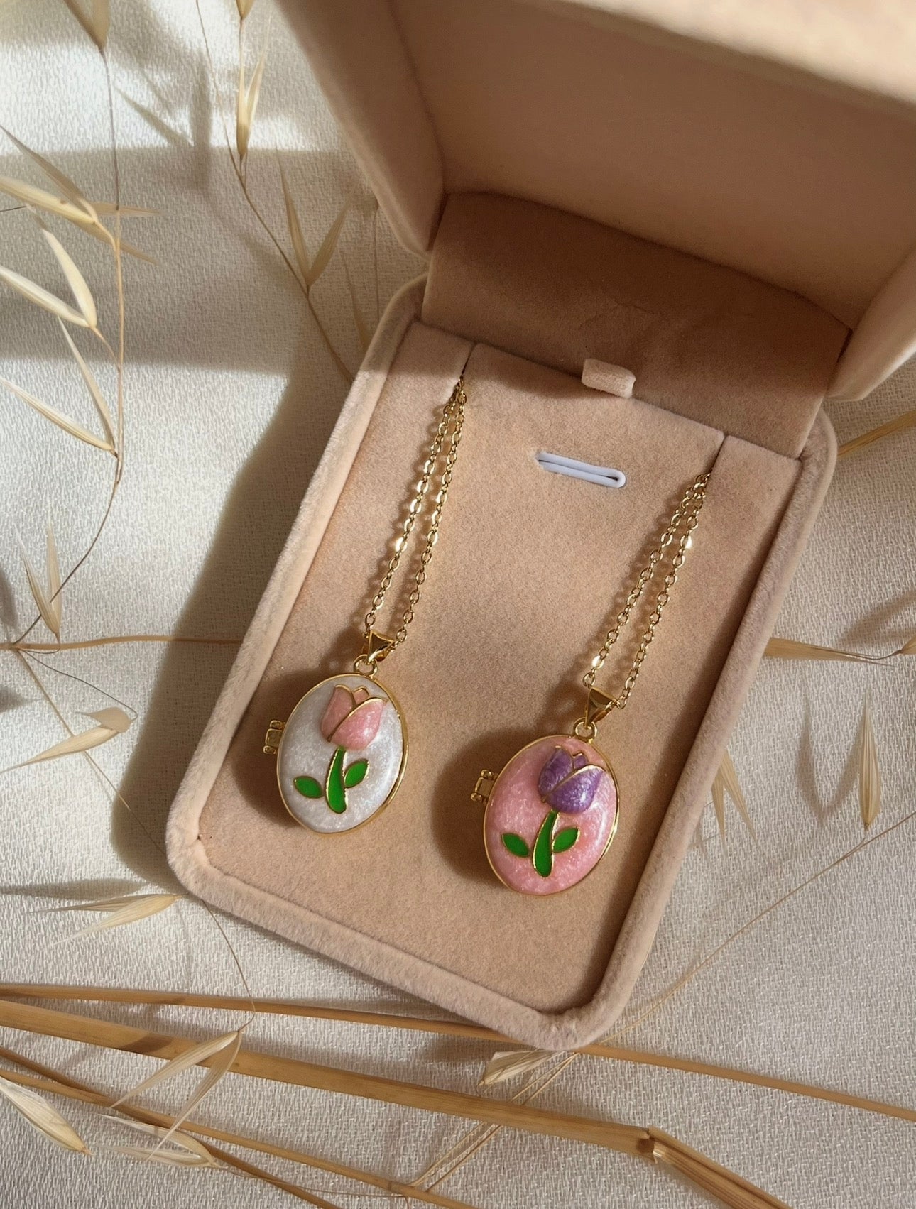 Collier tulip / porte photo