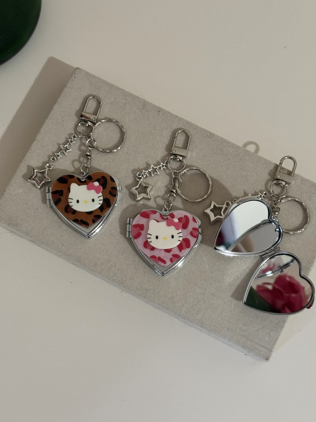 Heart Charms bag avec miroire